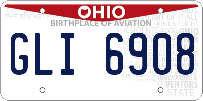 OH license plate GLI6908