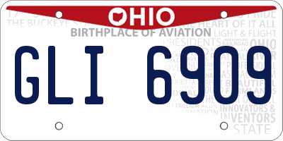 OH license plate GLI6909