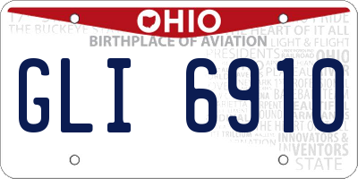 OH license plate GLI6910