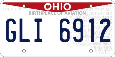 OH license plate GLI6912
