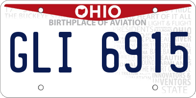 OH license plate GLI6915