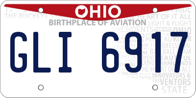 OH license plate GLI6917