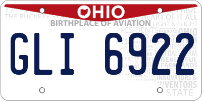 OH license plate GLI6922