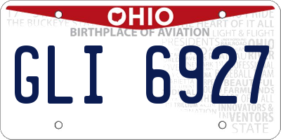 OH license plate GLI6927