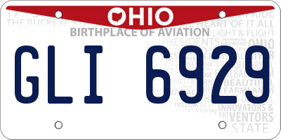 OH license plate GLI6929