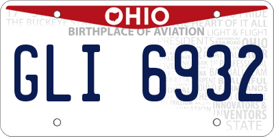 OH license plate GLI6932