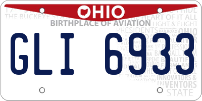 OH license plate GLI6933