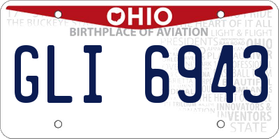 OH license plate GLI6943