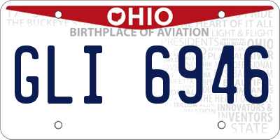 OH license plate GLI6946
