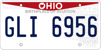 OH license plate GLI6956