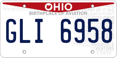 OH license plate GLI6958