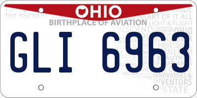 OH license plate GLI6963