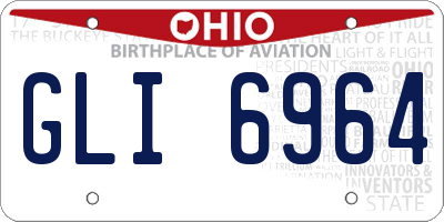 OH license plate GLI6964