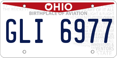 OH license plate GLI6977