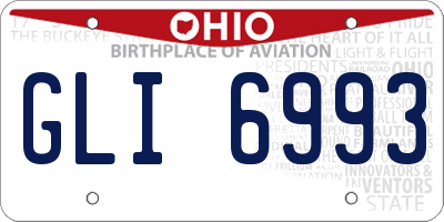 OH license plate GLI6993