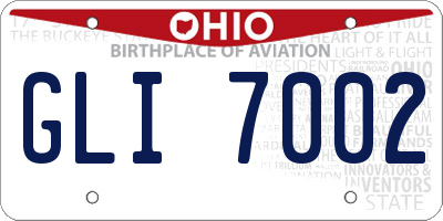 OH license plate GLI7002