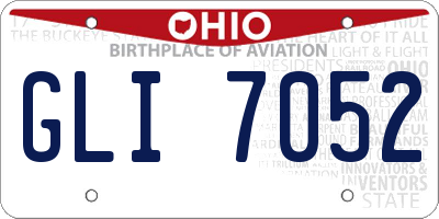 OH license plate GLI7052
