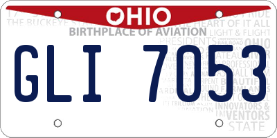 OH license plate GLI7053