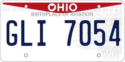OH license plate GLI7054