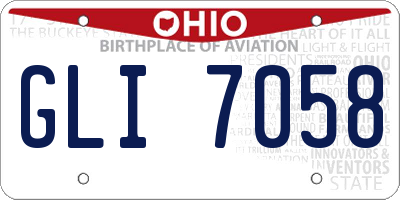 OH license plate GLI7058