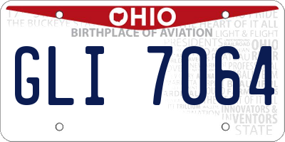 OH license plate GLI7064