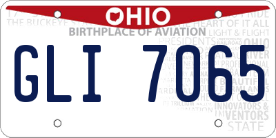 OH license plate GLI7065