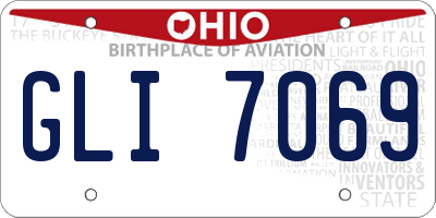 OH license plate GLI7069