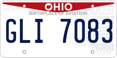 OH license plate GLI7083