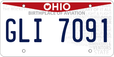 OH license plate GLI7091