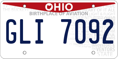 OH license plate GLI7092