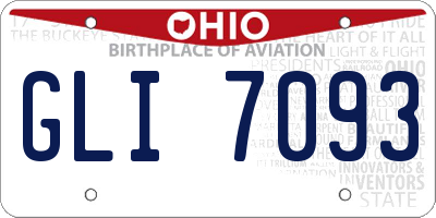 OH license plate GLI7093