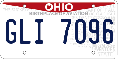 OH license plate GLI7096