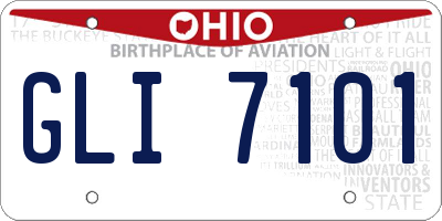 OH license plate GLI7101