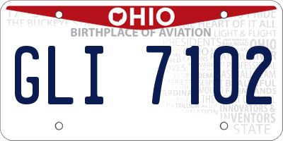 OH license plate GLI7102