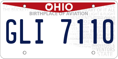 OH license plate GLI7110