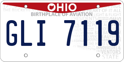 OH license plate GLI7119