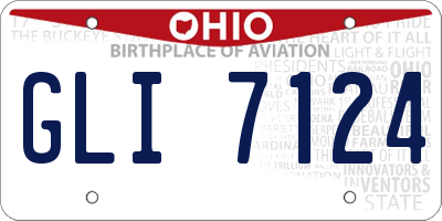 OH license plate GLI7124