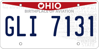 OH license plate GLI7131