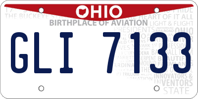 OH license plate GLI7133