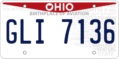 OH license plate GLI7136