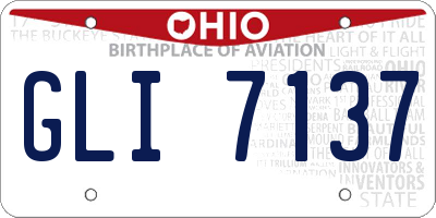 OH license plate GLI7137