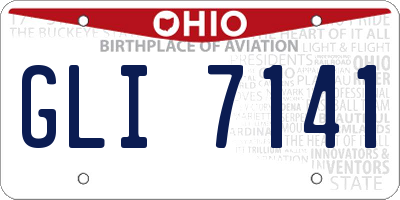 OH license plate GLI7141