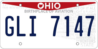 OH license plate GLI7147