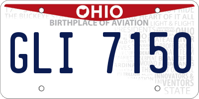 OH license plate GLI7150
