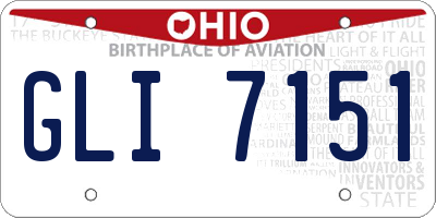 OH license plate GLI7151