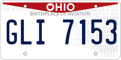 OH license plate GLI7153
