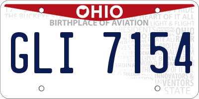 OH license plate GLI7154