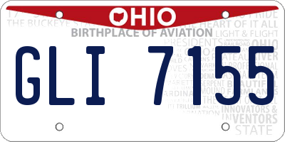 OH license plate GLI7155