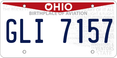 OH license plate GLI7157