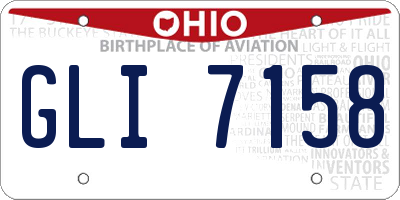 OH license plate GLI7158